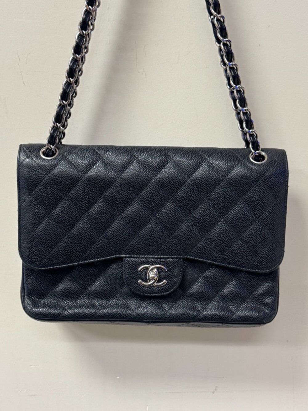 Chanel Classic Flap Jumbo Caviar Quilted Shoulder Bag